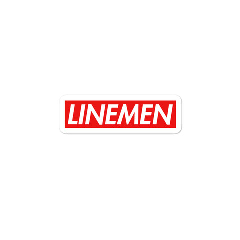 Linemen are Supreme sticker