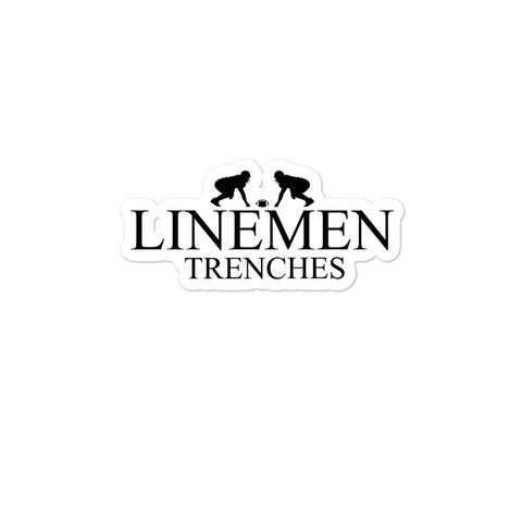 linemen trenches sticker